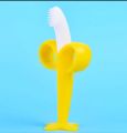 Baby Silicone Training Toothbrush BPA Free Banana Shape Safe Toddle Teether Chew Toys Teething Ring Gift Infant Baby Chewing. 