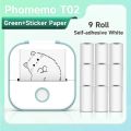 Phomemo Sticker Printer T02 Inkeless Maker Mini Printer Portable Bluetooth Thermal Pocket Photo Printer for Study Notes DIY. 