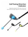Lie angle adjustment tool for golf sticks, magnetic golf cutter, steering indicator, lighting stick for golf sticks. 
