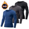 1/3 Piece Autumn/Winter Men's Fashionable Printed Warm Top Comfortable And Casual Plus Size Sports Fitness Long Sleeved T-shirt.
