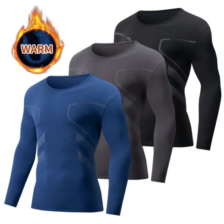 1/3%20Piece%20Autumn/Winter%20Men's%20Fashionable%20Printed%20Warm%20Top%20Comfortable%20And%20Casual%20Plus%20Size%20Sports%20Fitness%20Long%20Sleeved%20T-shirt%20-%20Image%202