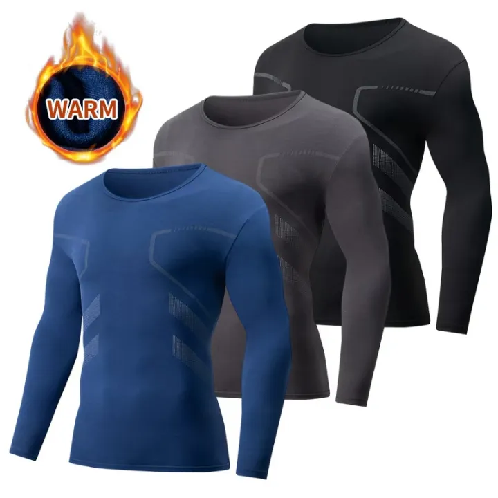 1/3%20Piece%20Autumn/Winter%20Men's%20Fashionable%20Printed%20Warm%20Top%20Comfortable%20And%20Casual%20Plus%20Size%20Sports%20Fitness%20Long%20Sleeved%20T-shirt%20-%20Image%202