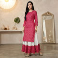 Cotton Linen Lehenga Block Print Design Stylish Elegant Set for Women. 
