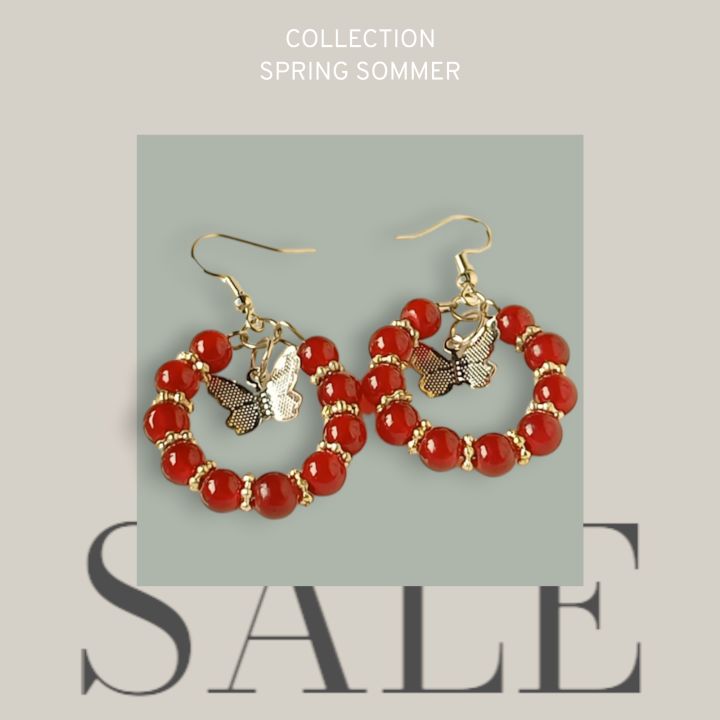 Butterflies 🦋  round Bali earrings for girls and adults