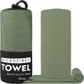 Microfiber Towel With Mesh Bag, Quick Drying Absorbent Towels For Camping, Gym Yoga, Backpacking, Hiking. 