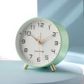 Nordic Luxury Alarm Clock Mute Children's Student Desk Table Clock Bedroom Study Room Simple Frosted Metal Clock. 