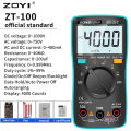 ZOYI ZT100 4000 Counts Digital Multimeter Esr Meter Testers Automotive Electrical Dmm Transistor Peak Tester Capacitance Meter. 