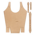 1set DIY Leather Pattern Drawing, Kraft Paper Template, Mold for Manual Cutting & Sewing of Vegetable Basket Crossbody Bag. 