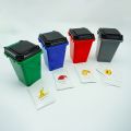1pc Portable Mini Office Desk Trash Bin Pen Holder - Office Supplies Storage. 