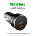 Supervooc Car Charger for  Find X5/Reno8,80W/65W Warp car adapter  for OnePlus11,2 Port Cigarette  Adapter for . 