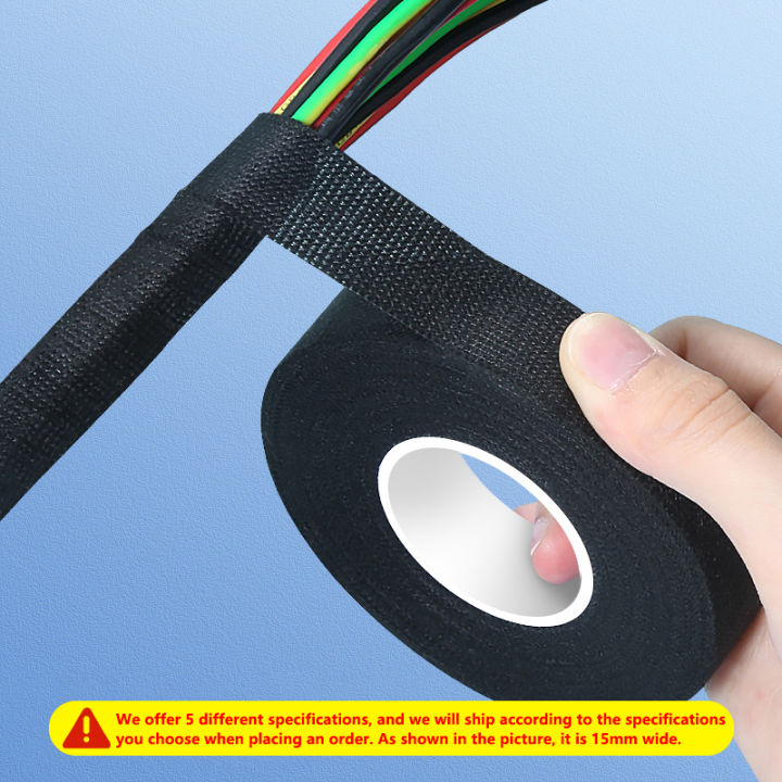 iLMH%20High%20Temperature%20Wire%20Harness%20Cloth%20Tape%20Automotive%20Cable%20Loom%20Heatproof%20Fabric%20Adhesive%20Tape,%20Engine%20Electrical%20Insulation%20-%20Image%207