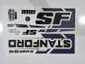 New 3D 2023 SF (STANFORD- GABBAR)BLACK & Purple  Edition Top Quality Cricket Bat Sticker For Professional Players. 