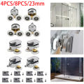 4/8Pcs Shower Screen Door Rollers Zinc Alloy Runners Wheels Twin Top Replacement Shower Wheel Runner Pulleys for 12-14mm glass. 