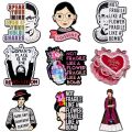 Not Fragile Like A Flower Brooches For Women Feminism Enamel Pin Metal Badge Jewelry Clothing Backpack Accessories Friends Gift.