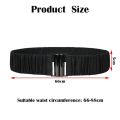 Retro Fashion Down Coat Waist Belt 5cm Wide Casual Pleated Stretch Waistband Buckle Solid Color Elastic Down Jacket Waistband.