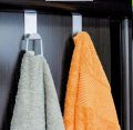 Pack Of 2 - Stainless Steel Over the Door Hanger Cabinet Hooks. 