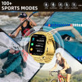 New Golden Smart Watch Bluetooth Call Smartwatches Full Touch Screen Music Fitness Tracker Waterproof Smartwatch for Android IOS.