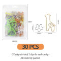 30 PCS Kawaii Paper Clips Bookmark Stationery Scrapbook gadget School supplies Office cute desk orgainzer accessories. 
