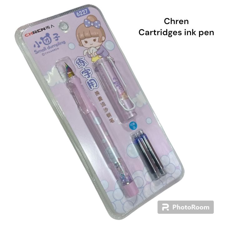 chren%20fountain%20ink%20pen%20with%20refiller%20and%20glittery%20gel%20inside%20pen%20rainbow%20nib%20-%20Image%208