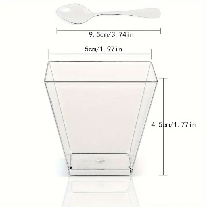 Disposable%20Clear%20Plastic%20Mini%20Dessert%20Cups%20Square%20Parfait%20Appetizer%20Bowls%20with%20Spoons%20Durable%20Tasting%20Cups%20for%20Parties%20-%20Image%202
