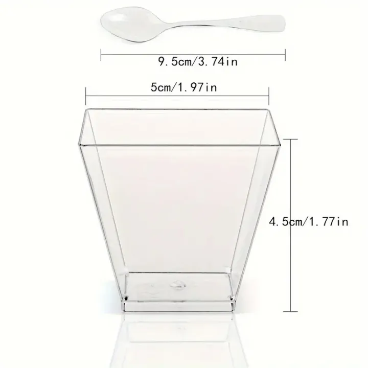 Disposable%20Clear%20Plastic%20Mini%20Dessert%20Cups%20Square%20Parfait%20Appetizer%20Bowls%20with%20Spoons%20Durable%20Tasting%20Cups%20for%20Parties%20-%20Image%202