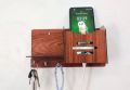 Wooden wall keychain holder with mobile stand wall mounted storage box wood mobile phone holder wood keychain holder wooden mobile stand. 