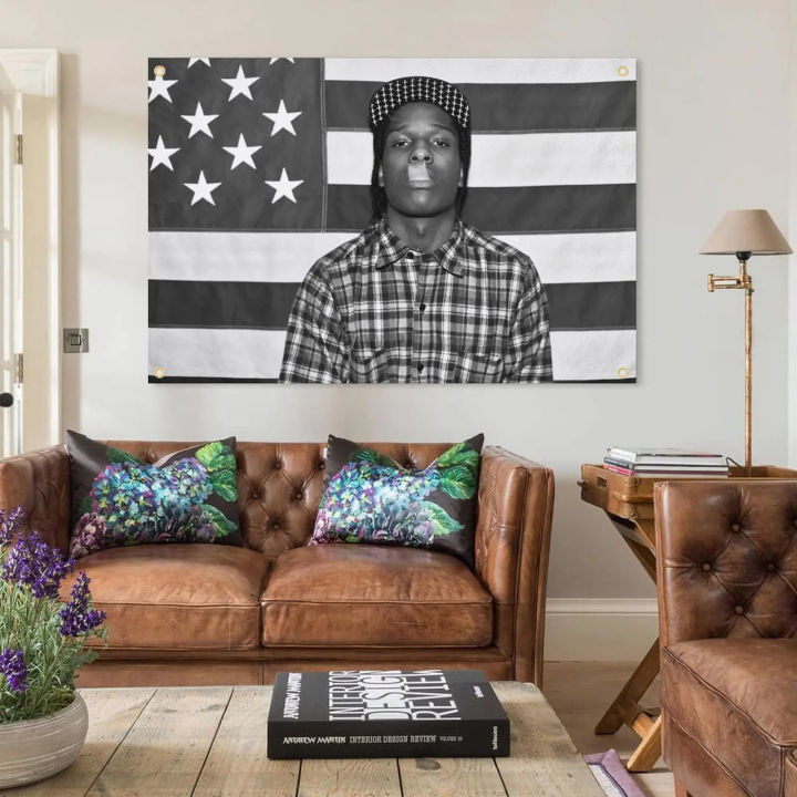 Asap Rockys Flags Rapper Tapestry Rapper Motivational Inspirational ...