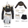 Women Shinny Kpop Demon Hunters Zoey Cosplay Costume Set Zoey Wig Kids Girls Cos Outfits Huntrix Halloween Party Props. 