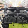 Double Hook Load-bearing Sturdy and Durable 360 Degree Rotating Adjustable Hook and Loop Fasteners Baby Stroller Accessories. 