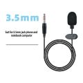 3.5mm Mini Lavalier Microphone Metal Clip Lapel Mic for Mobile Phone PC Laptop Wired Mikrofo/Microfon for Speaking Vocal Audio. 