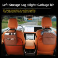 Multifunctional car seat storage bag Leather storage bag Garbage bag Storage bag Suitable for most car models. 