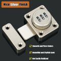 Password Rotate Bolt Latch 3 Digit Combination Home Security Latch Gate Latches Door Keyless Lock Twist Rotating Barrel Locks.