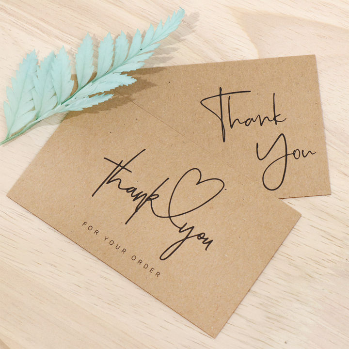 Kraft Paper Black Lettered Thank-you Card "Thank You For Your Order ...