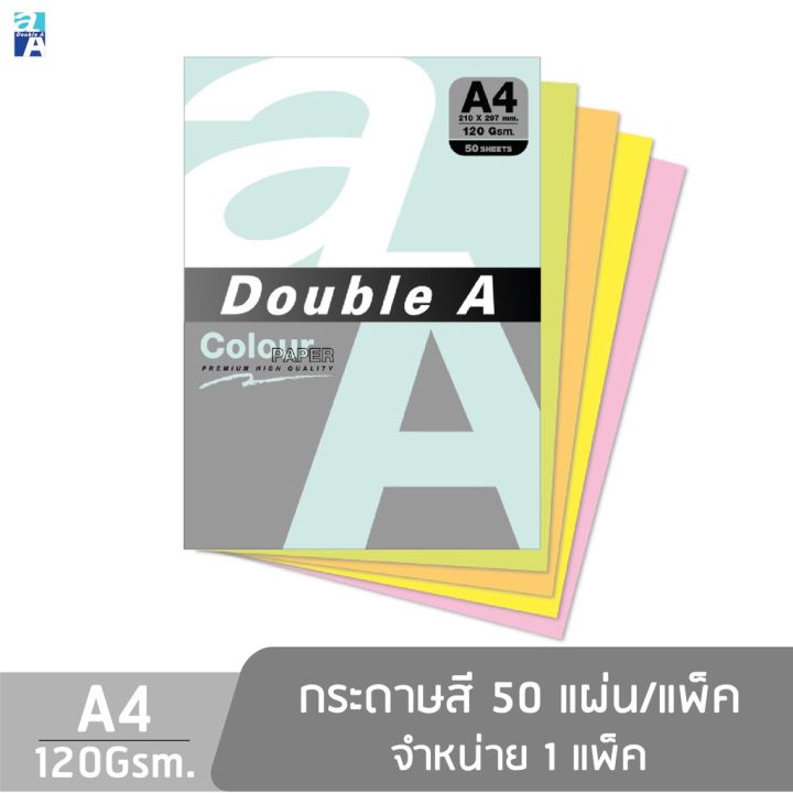 Double A A4 paper 50 sheets/pack 120 gsm.