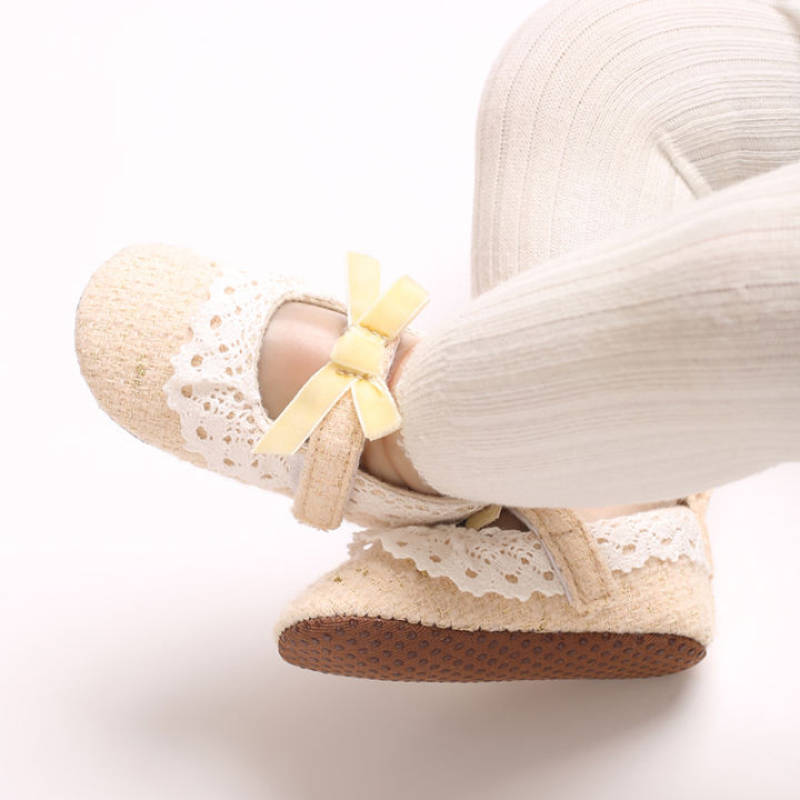 Cute%20White%20Lace%20Children's%20Shoes%20Princess%20Shoes%20Walking%20Shoes%20Butterfly%20Bow%20Cotton%20Soft%20And%20Comfortable%20Suitable%20For%200-18M%20-%20Image%206