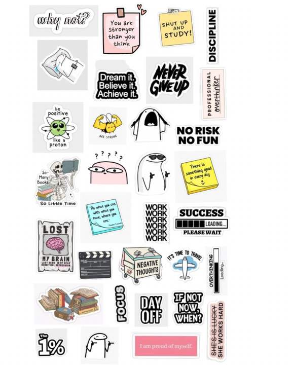 Multiple Aesthetic Stickers 10,20,30 pcs set available | Daraz.pk
