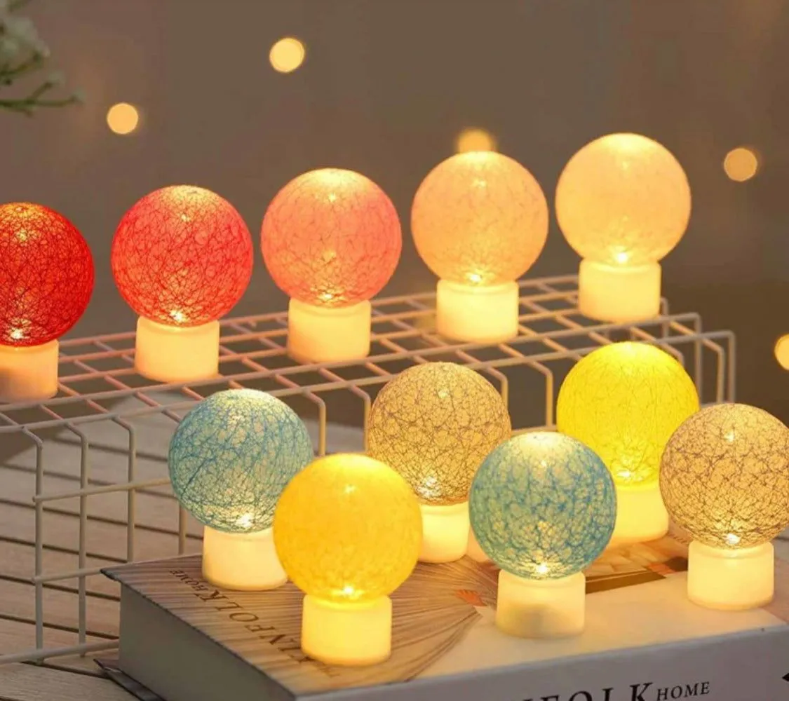 Cotton Wathet Ball Light, LED Ball String Light