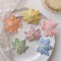 20Pcs 6cm Maple Leaf Flower Embroidery Appliques Handmade DIY Sewing Supplies Patches Headwear Clothing Decoration Whohlesale. 
