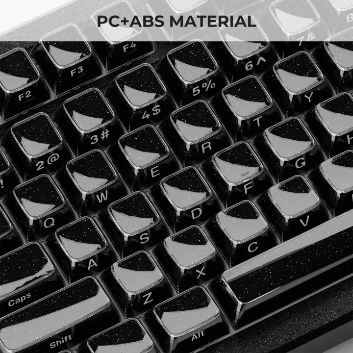 132%20Keys%20Starry%20Black%20Crystal%20Jelly%20PBT%20Keycap%20Double%20Shot%20PC%20Keycaps%20for%20Gaming%20Mechanical%20Keyboard%20-%20Image%205