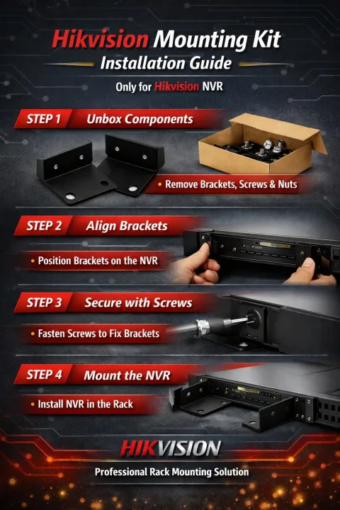 Hikvision%20Rack%20Ears%20&%20Bolts%20Mount%20Bracket%20Kit%20for%201U%20NVR/DVR%20%E2%80%93%20Heavy%20Duty%20Steel%20Rackmount%20Ears%20%E2%80%93%20Compatible%20with%20Hikvision%207600,%207700%20Series%201U%20Models%20-%20Image%204