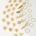 45pcs Alloy Braid Hair Ring Dreadlock Hair Ring - Hippie Style Hair Accessories Loc Hair Jewelry for Braids for Girls and Women. 