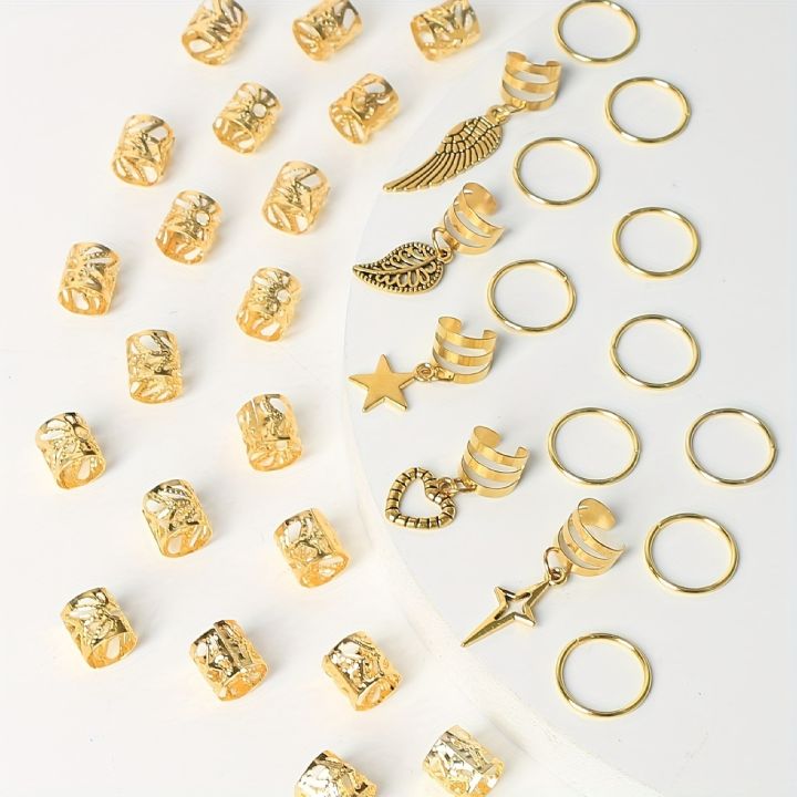 45pcs%20Alloy%20Braid%20Hair%20Ring%20Dreadlock%20Hair%20Ring%20-%20Hippie%20Style%20Hair%20Accessories%20Loc%20Hair%20Jewelry%20for%20Braids%20for%20Girls%20and%20Women%20-%20Image%205