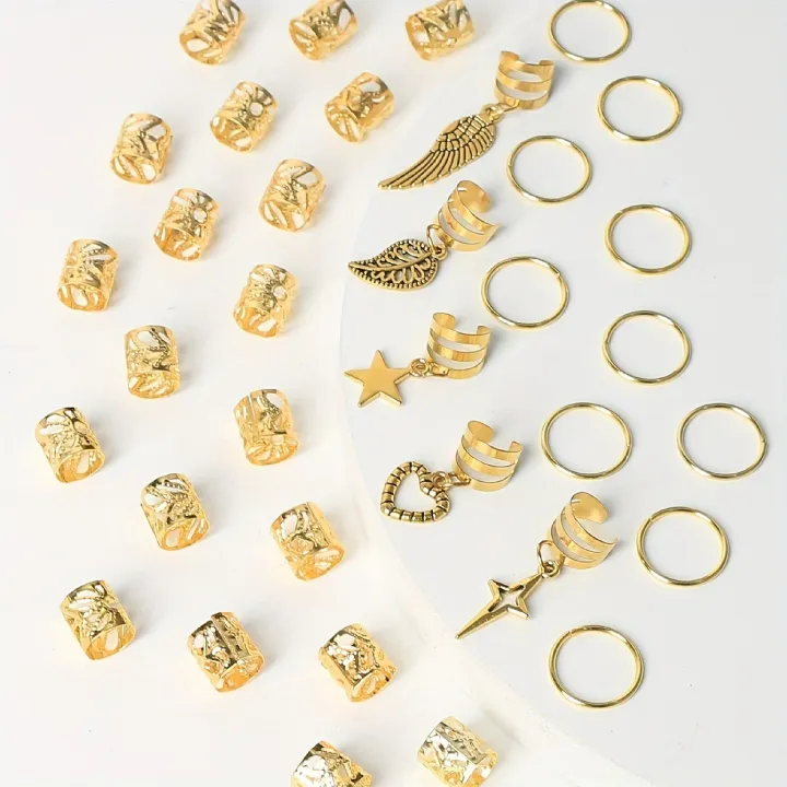 45pcs%20Alloy%20Braid%20Hair%20Ring%20Dreadlock%20Hair%20Ring%20-%20Hippie%20Style%20Hair%20Accessories%20Loc%20Hair%20Jewelry%20for%20Braids%20for%20Girls%20and%20Women%20-%20Image%205