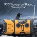 Emergency Hand Crank Solar Radio with LED Flashlight, AM/FM/NOAA Portable Weather Radio with 2000mAh Mobile Power Phone Charger.