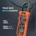 POROMETISTO CM02 Digital Clamp Meter 1000A 1000V True RMS Multimeter AC DC Voltage Current Capacitance VFD Inrush Ohm Hz Tester. 