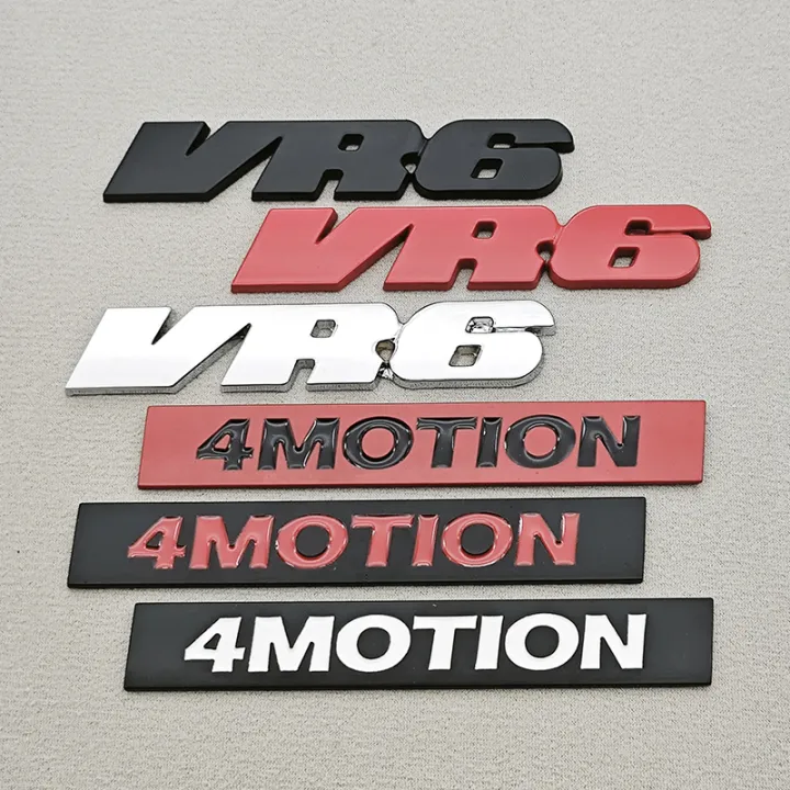 3D Metal Car Styling VR6 4MOTION Logo Sticker Rear Trunk Badge Fender ...