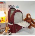 Korean Large Capacity Backpack for Girls - Stylish School and College Book Bag, Multiple Compartments. 