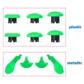 Replacement Thumbsticks Joysticks Cap For PS5 Edge Dualsense Controller and 4 Paddles Green Color. 