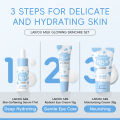 LAIKOU Milk Skincare Travel Set 3pcs Niacinamide Hyaluronic Acid Face Serum Eye Cream Face Cream Moisturizing Glowing Skin Care.