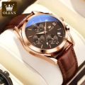 olevs leather belt hand watch -man fashionable –olevs Brand. 